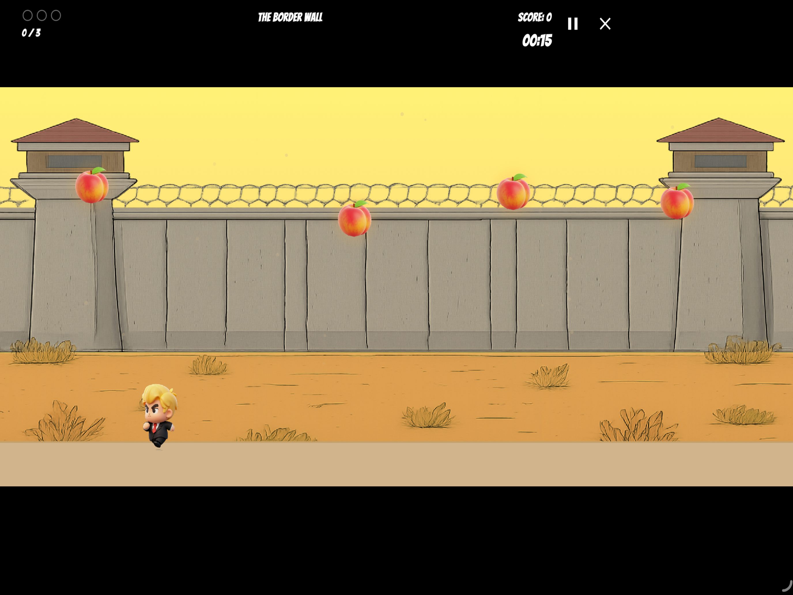 Gameplay on iPad - wide view