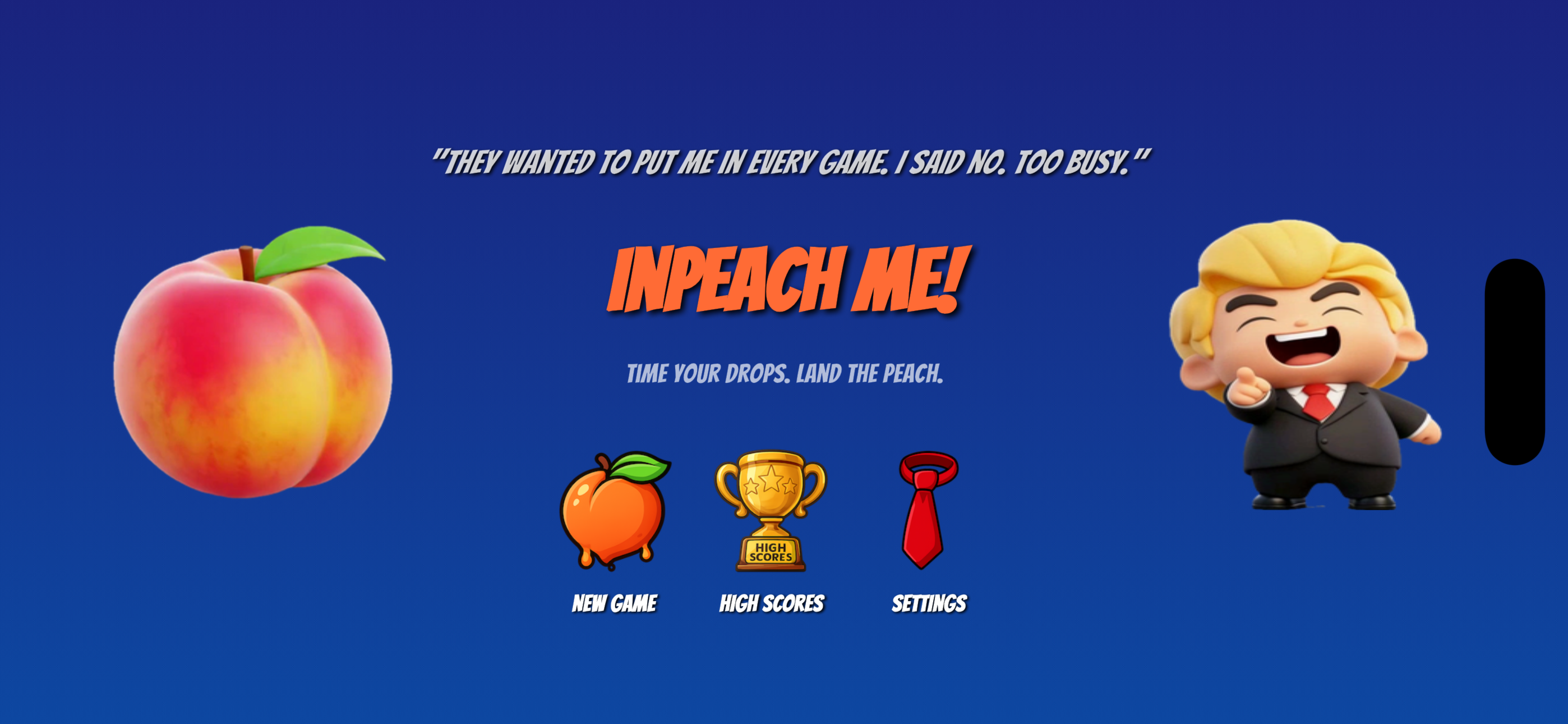 Main menu screen